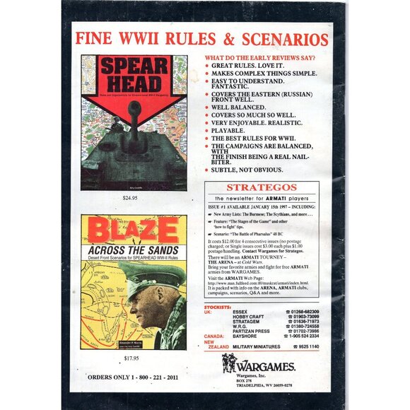 Wargames Illustrated Magazine #119 August 1997 WWII Historical Rules & Scenarios - Picture 4 of 4